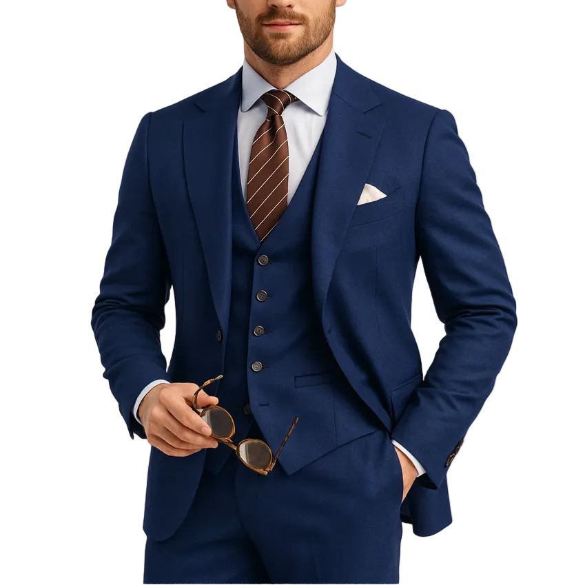 Men's Jacket Waistcoat Trouser Set