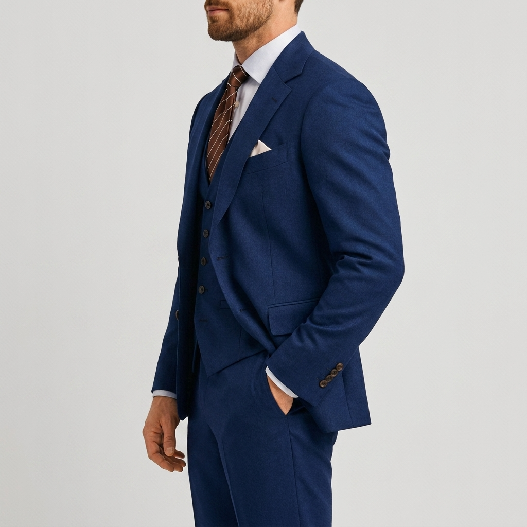 Men's Jacket Waistcoat Trouser Set