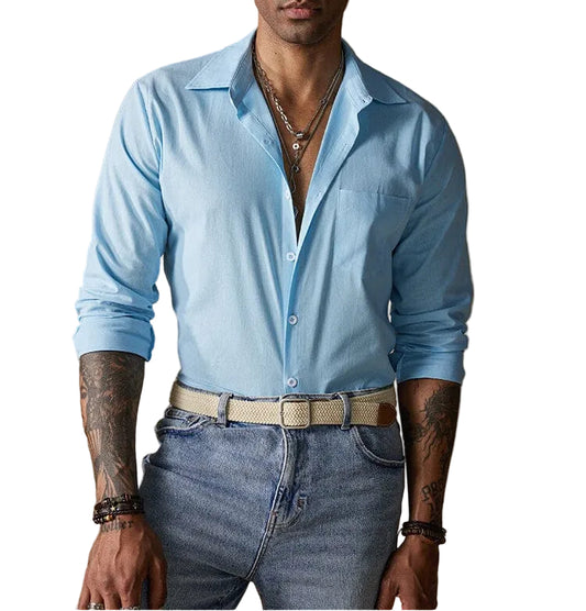 Men's Long Sleeve Button-Up Shirt