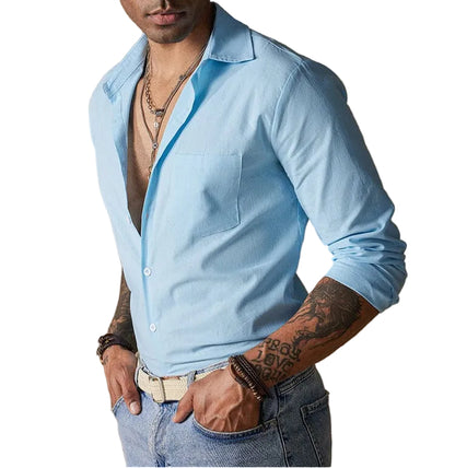 Men's Long Sleeve Button-Up Shirt