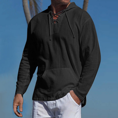 Men's Long Sleeve Hooded Pullover