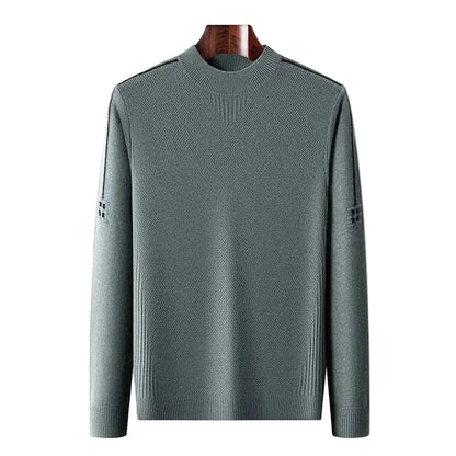 Men's Long Sleeve Ribbed Neck Sweater