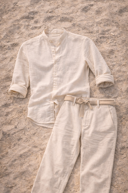 Men's Long Sleeve Shirt Two Piece Set