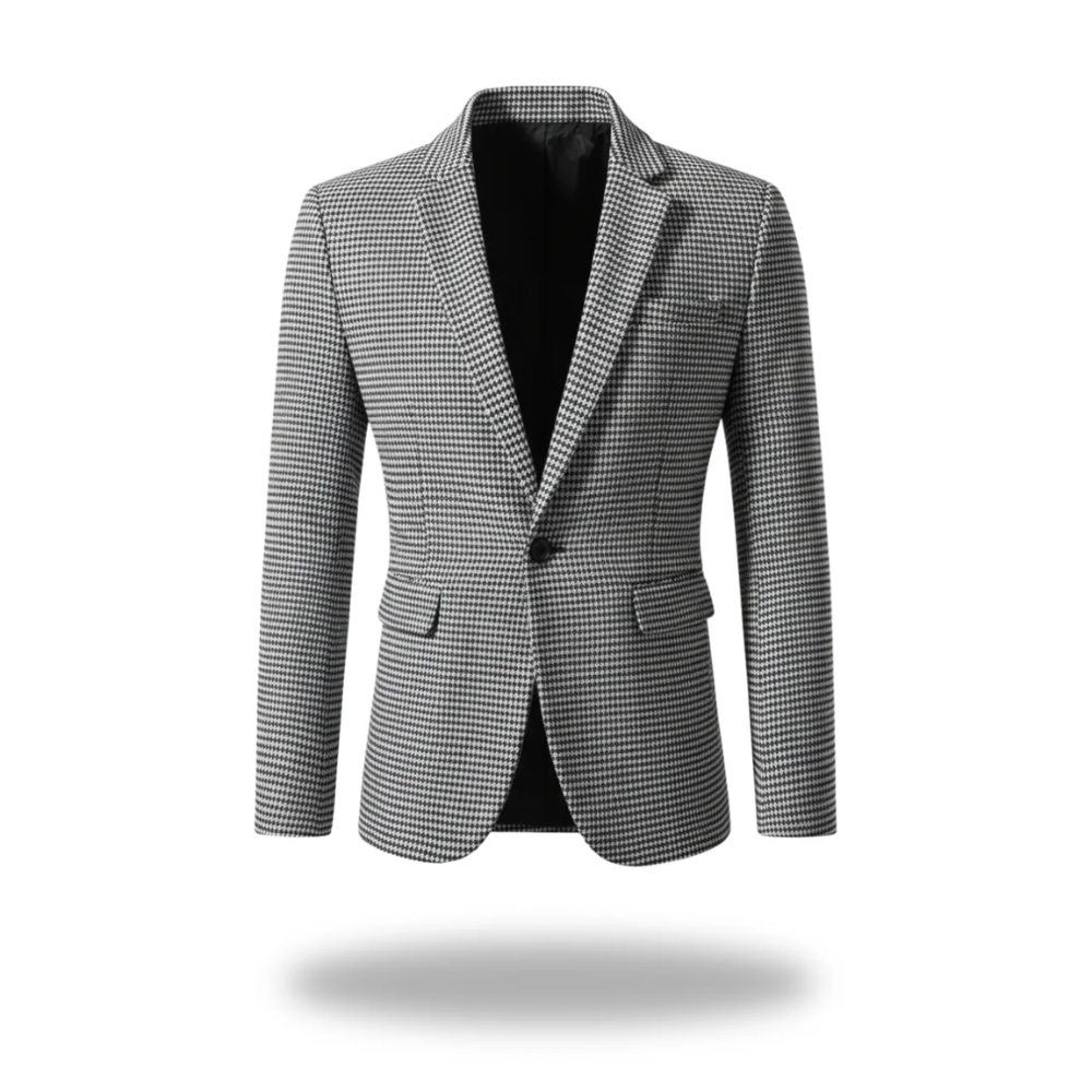 Men's Micro Check Blazer