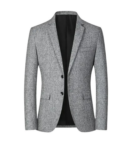 Men's Notch Lapel Button Blazer