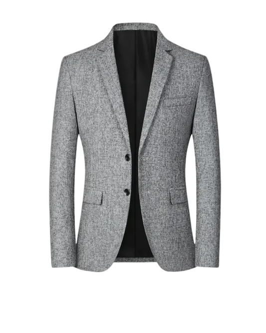 Men's Notch Lapel Button Blazer