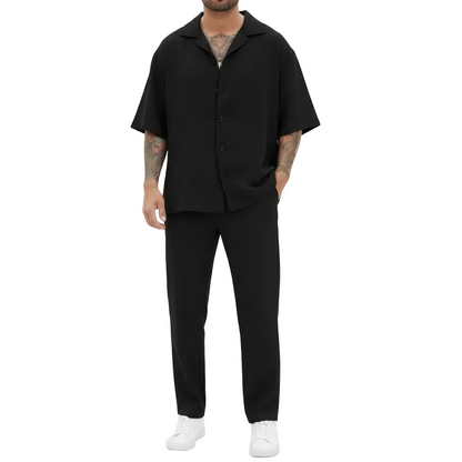 Men's Open Collar Button Set