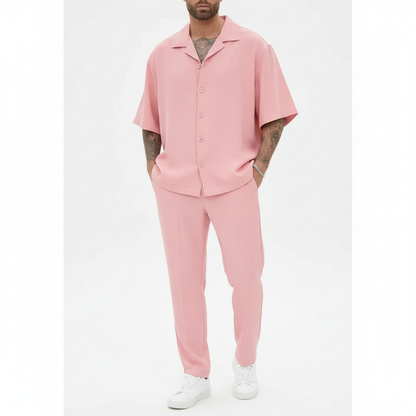 Men's Open Collar Button Set