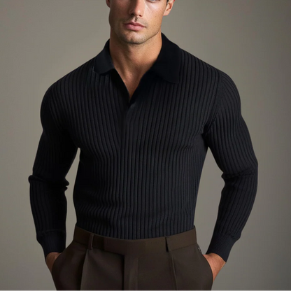 Men's Open Collar Long Sleeve Shirt