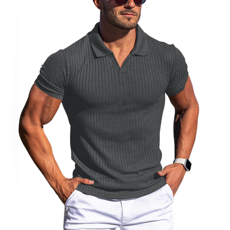Men's Open Collar Polo Shirt
