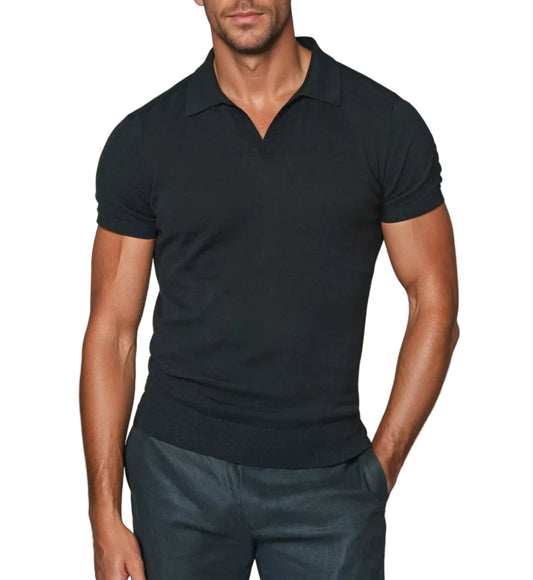 Men's Open Collar Short Sleeve Shirt