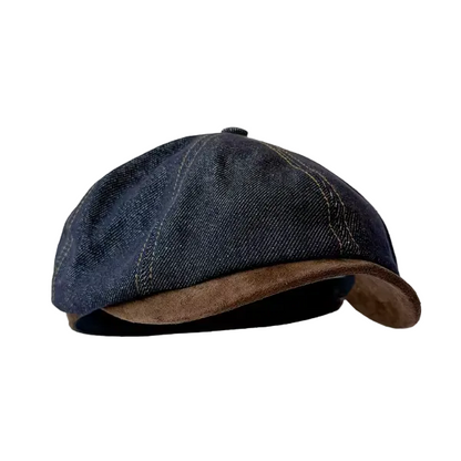 Men's Panelled Flat Cap