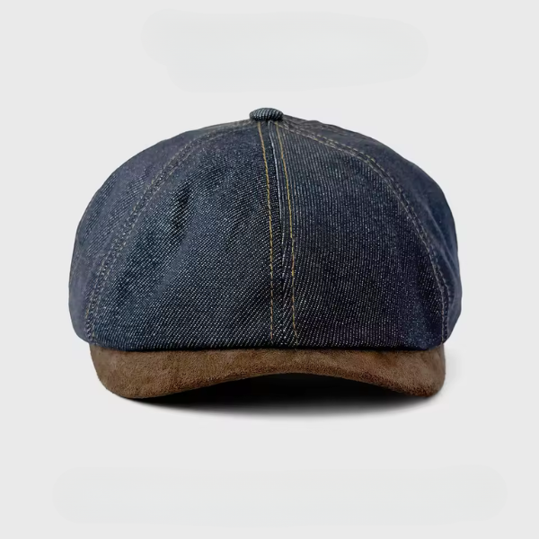 Men's Panelled Flat Cap