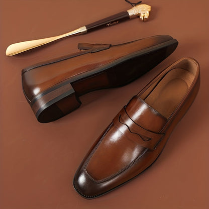 Men's Penny Elongated Toe Loafers