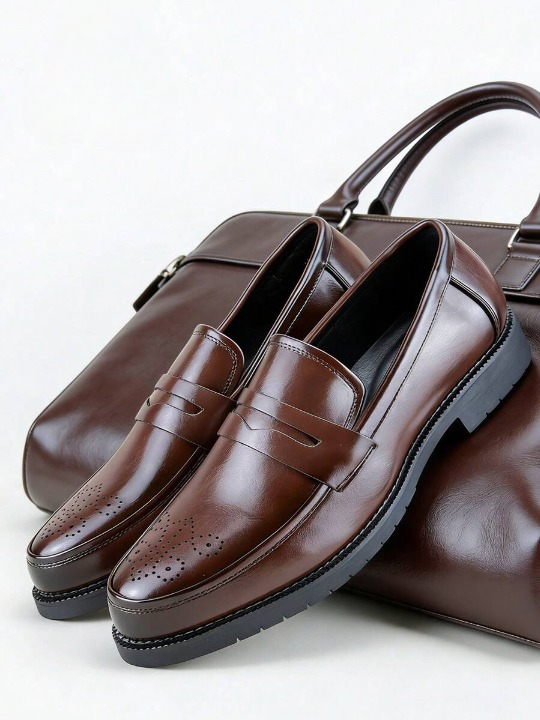 Men's Perforated Penny Loafers