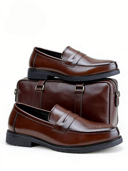 Men's Perforated Penny Loafers