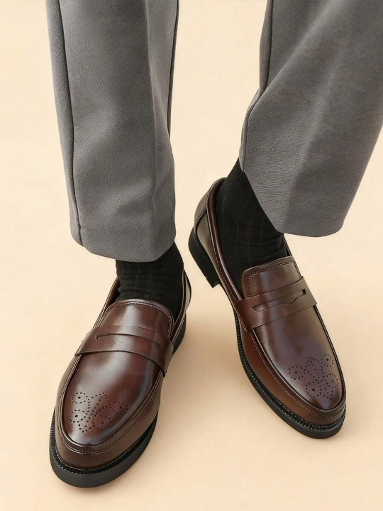 Men's Perforated Penny Loafers