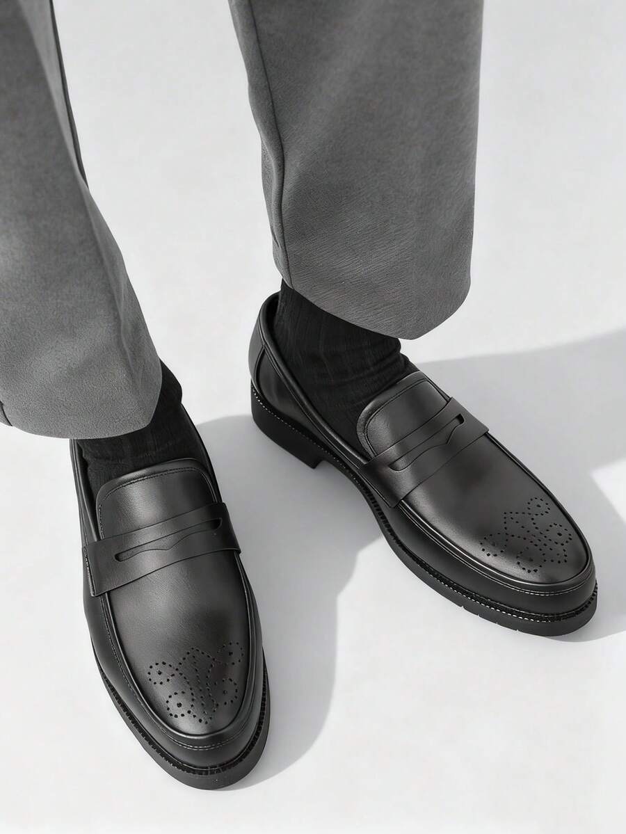 Men's Perforated Penny Loafers