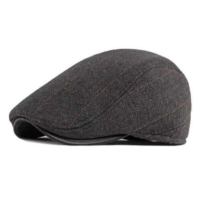 Men's Pinstripe Flat Cap