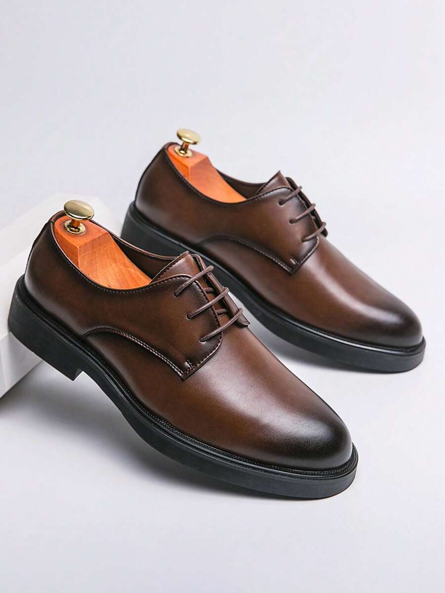 Men's Plain Lace-Up Shoes