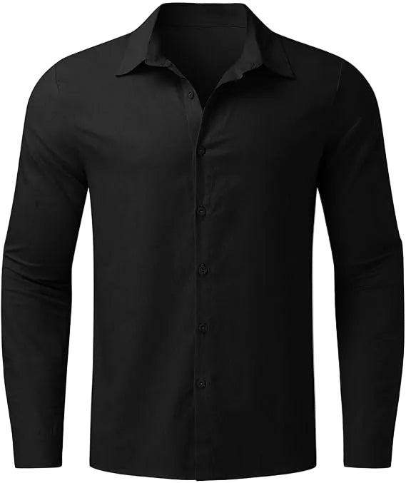 Men's Point Collar Button Shirt
