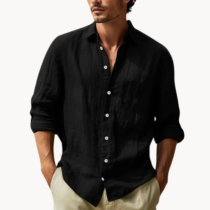 Men's Point Collar Button Shirt