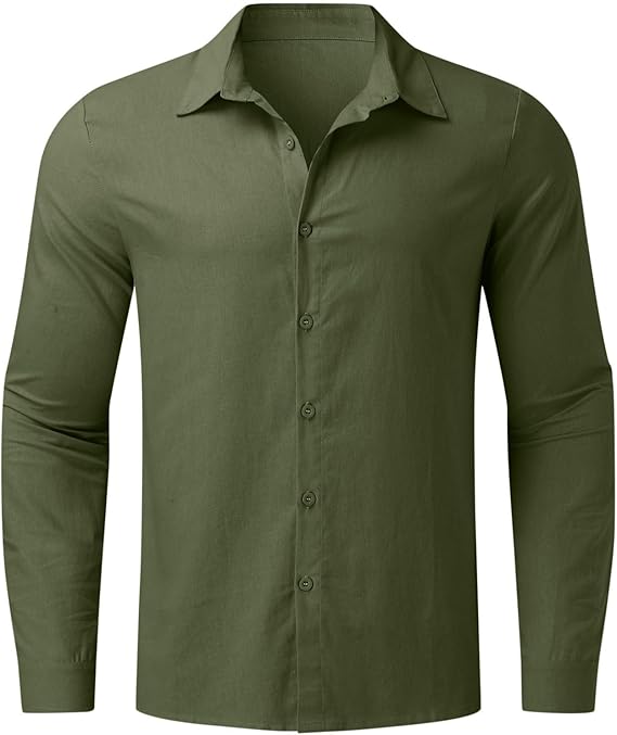 Men's Point Collar Button Shirt