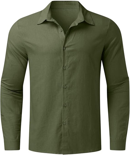 Men's Point Collar Button Shirt