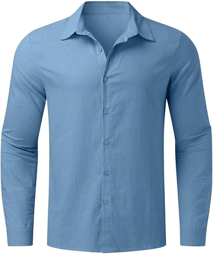 Men's Point Collar Button Shirt