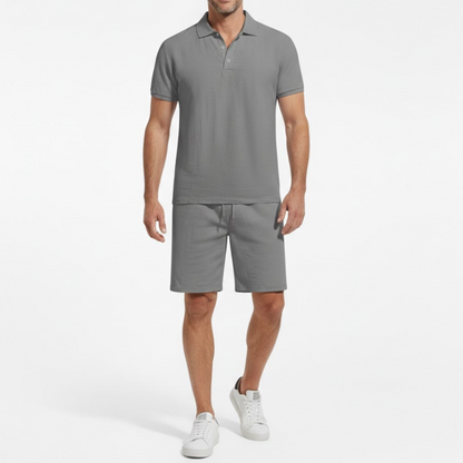 Men's Polo Shirt and Shorts Set