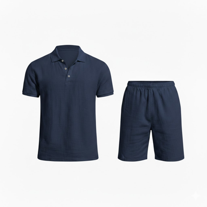 Men's Polo Shirt and Shorts Set