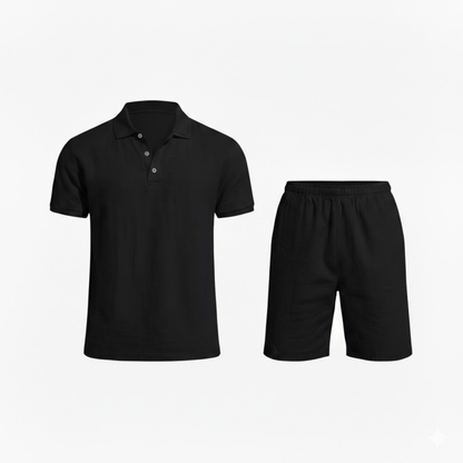 Men's Polo Shirt and Shorts Set