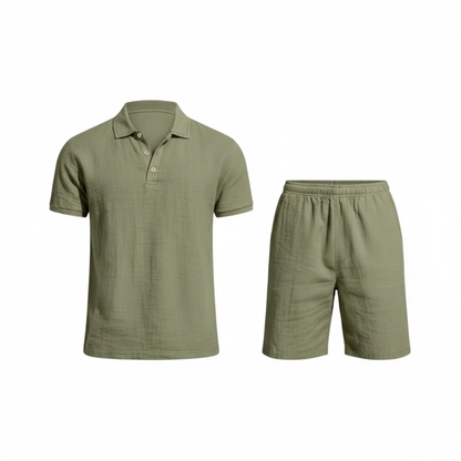 Men's Polo Shirt and Shorts Set