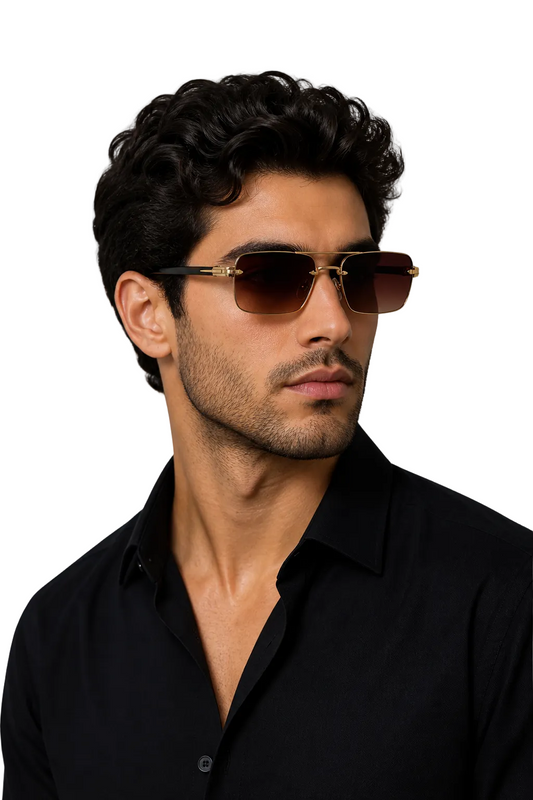Men's Rectangular Bridge Sunglasses