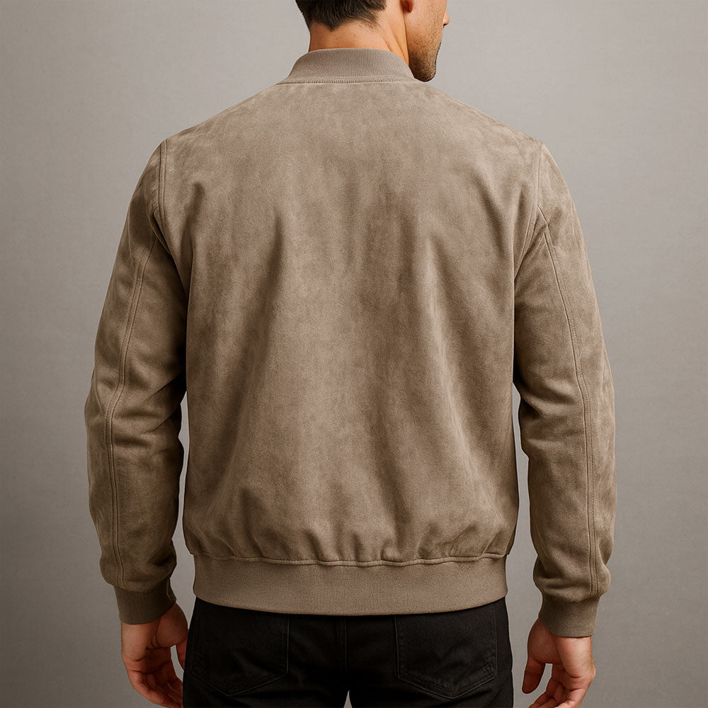 Men's Ribbed Hem Zip Jacket