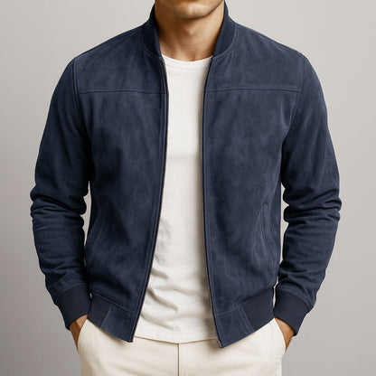 Men's Ribbed Hem Zip Jacket