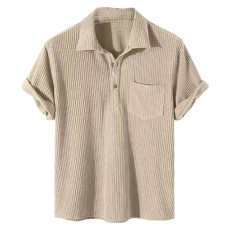 Men's Ribbed Polo Shirt