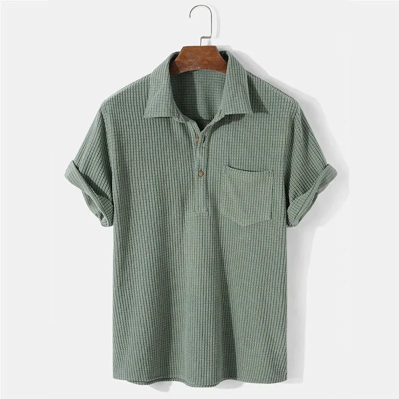 Men's Ribbed Polo Shirt
