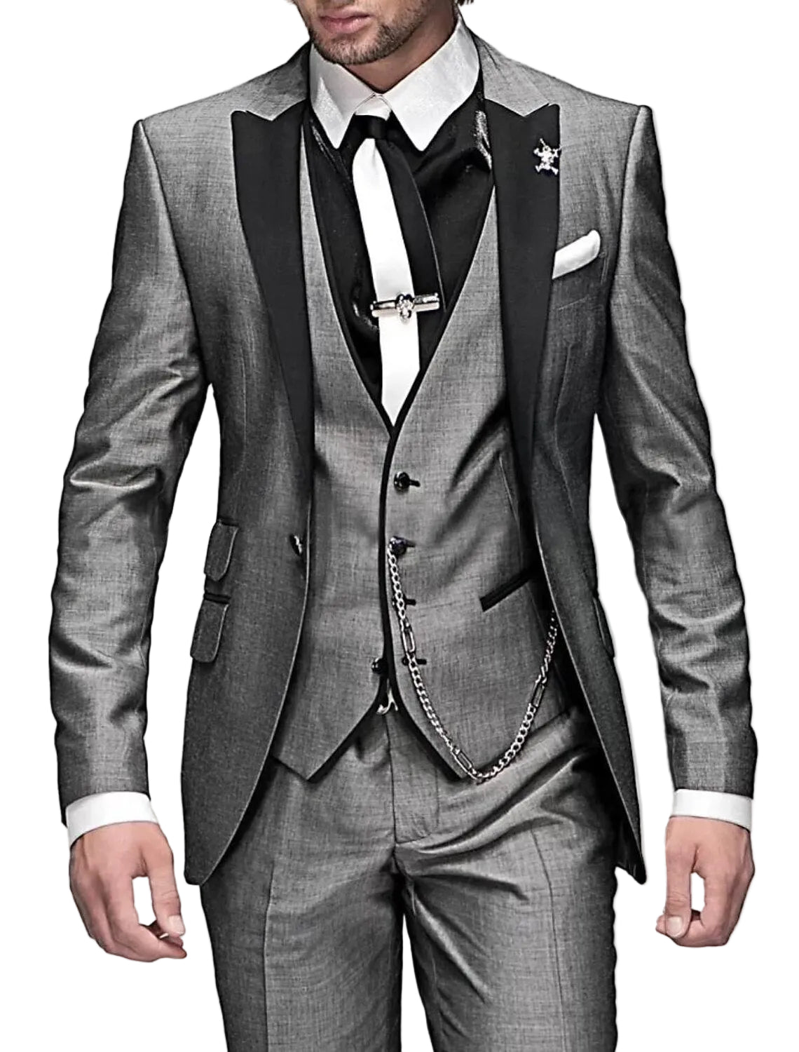 Men's Shawl Lapel Three-Piece Set