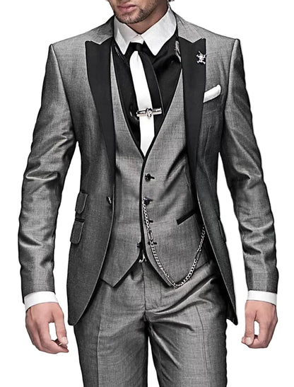 Men's Shawl Lapel Three-Piece Set
