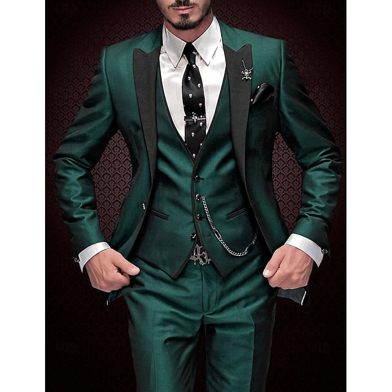 Men's Shawl Lapel Three-Piece Set
