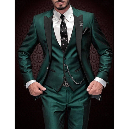 Men's Shawl Lapel Three-Piece Set