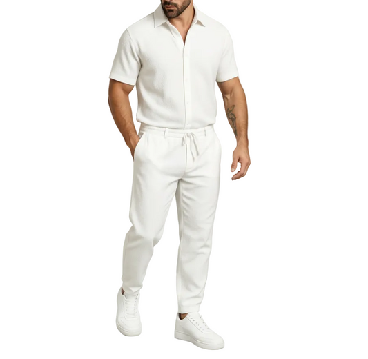 Men's Short Sleeve Collar Set