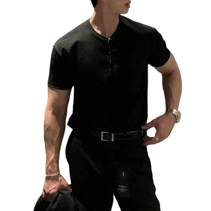 Men's Short Sleeve Henley T-Shirt