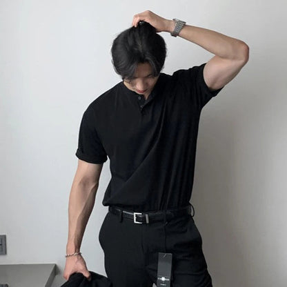 Men's Short Sleeve Henley T-Shirt