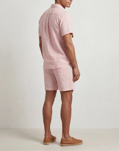 Men's Short Sleeve Shirt and Shorts Set