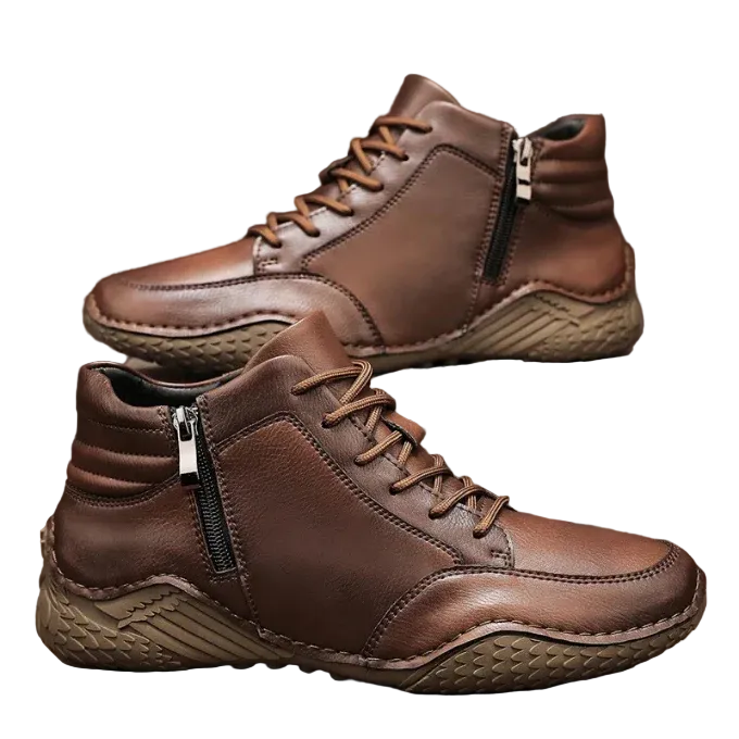 Men's Side Zip Lace-Up Boots