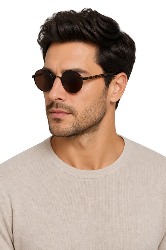 Men's Slim Round Sunglasses