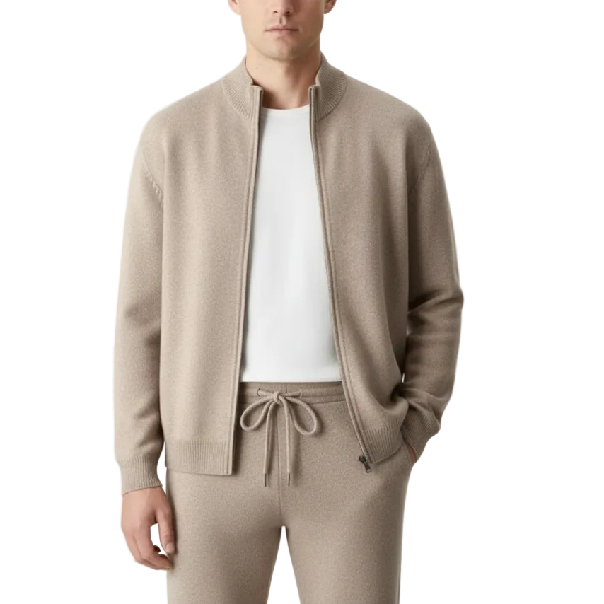Men's Stand Collar Two-Piece Set