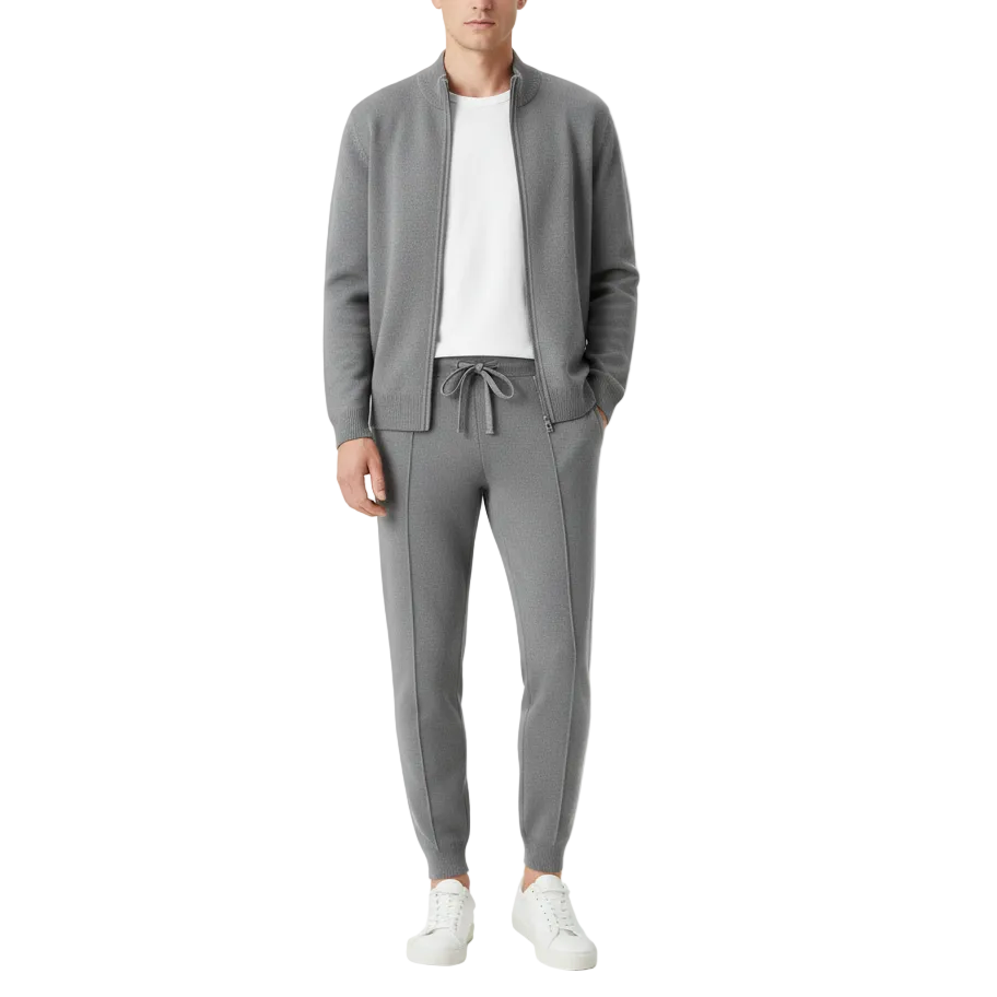 Men's Stand Collar Two-Piece Set